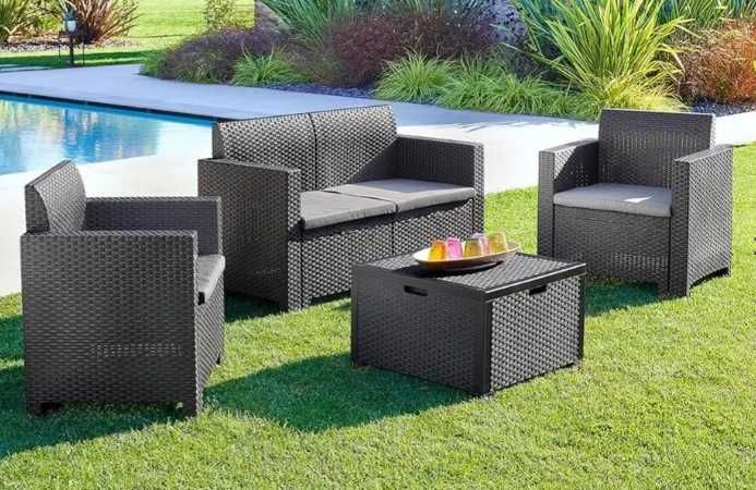 Набор садовой мебели стол сундук кресла диван мебель для сада для дачи