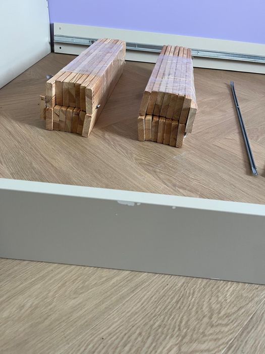 Łóżko 140x200 rama + materac Ikea Gursken kaszmir