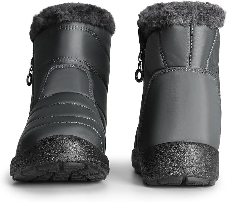 Women's Winter Snow Boots - Waterproof Nylon - 42 Grey