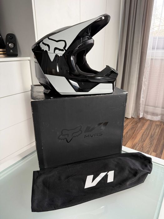 Kask FOX V1 Revn Black/White MX (cross,quad,enduro,mtb) GWARANCJA