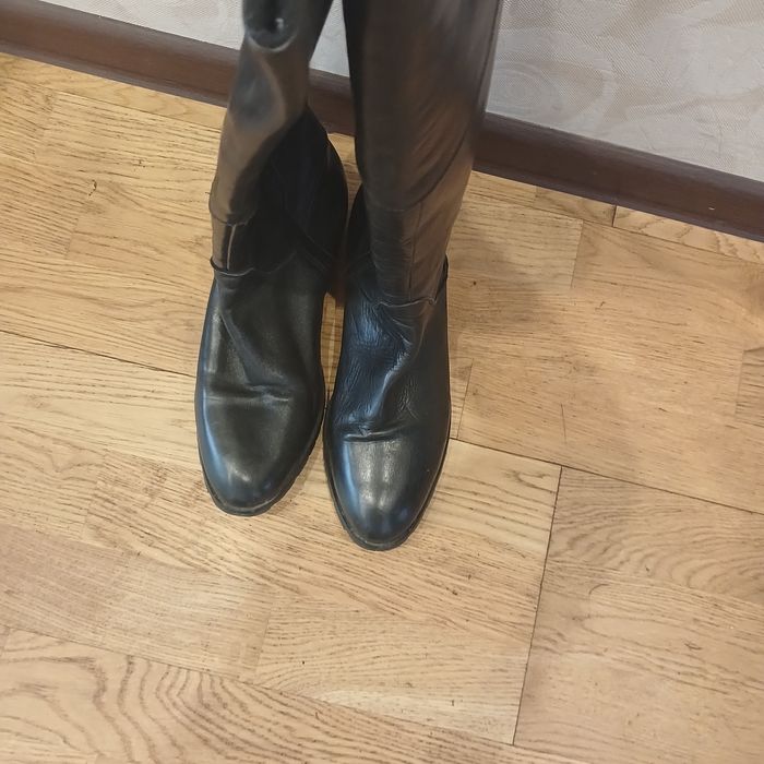 Кожаные  сапоги италия