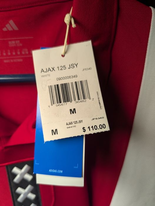 Camisola Manga Comprida Oficial 125 Anos AJAX - NOVA c/ etiqueta ( M )