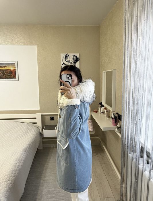 Джинсова куртка зимова