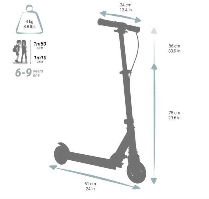 Hulajnoga Decathlon Oxelo niebiesko-czerwona
