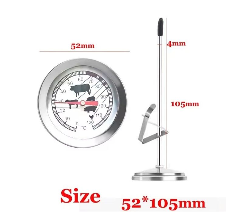 Термометр для мяса, копчения, в коптильный шкаф, для кухни, пищевой