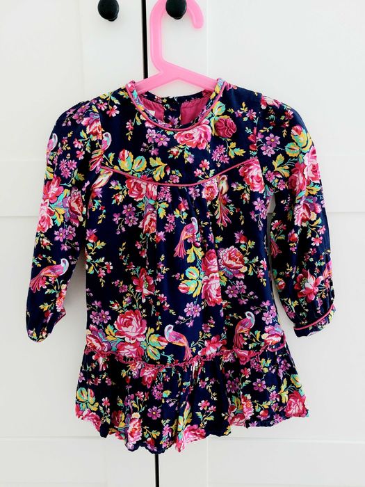 Monsoon bawełniana kolorowa sukienka w kwiaty rozm. 92