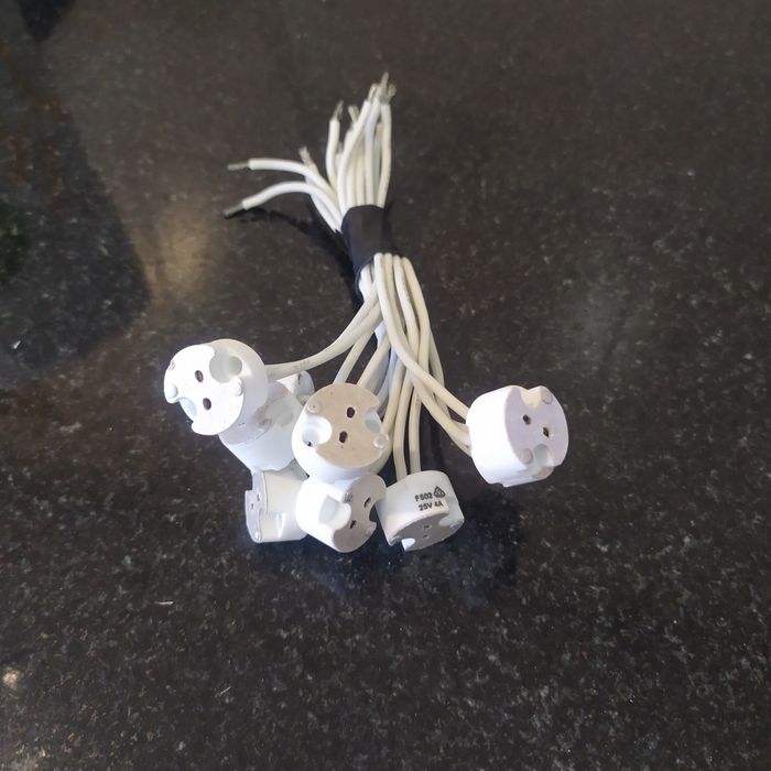 Casquilho/bloco de suporte lâmpada MR16 - Pack 5