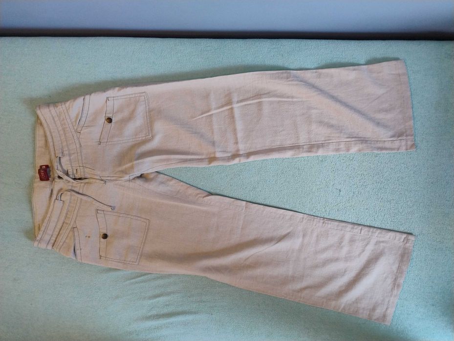 CARRY Lniane spodnie męskie