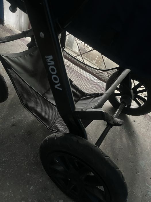 Коляска kinderkraft moov, темно-синя