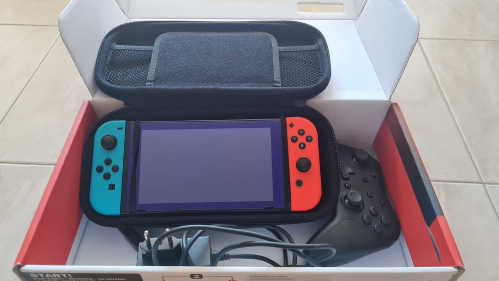 Nintendo Switch V2 com jogos e extras