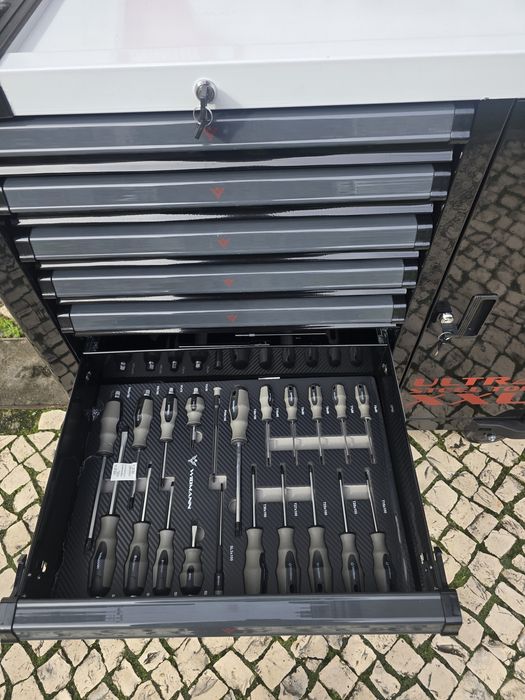 carrinho de ferramenta de 7 gavetas completas novo