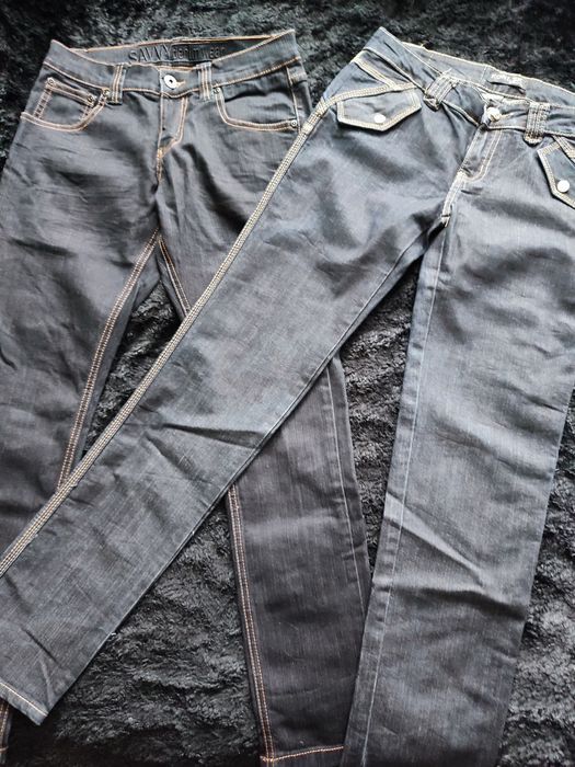 Śliczne spodnie KONI Sk i Pepe  jeans 2 szt klasyk r. 27 - 30 r. Xs -