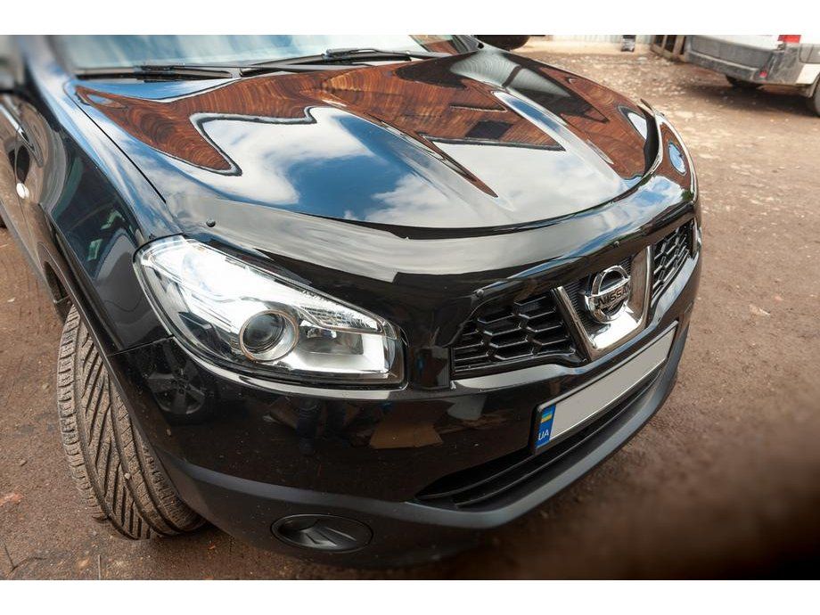 Nissan Qashqai Дефлектор капота (мухобойка) EuroCap