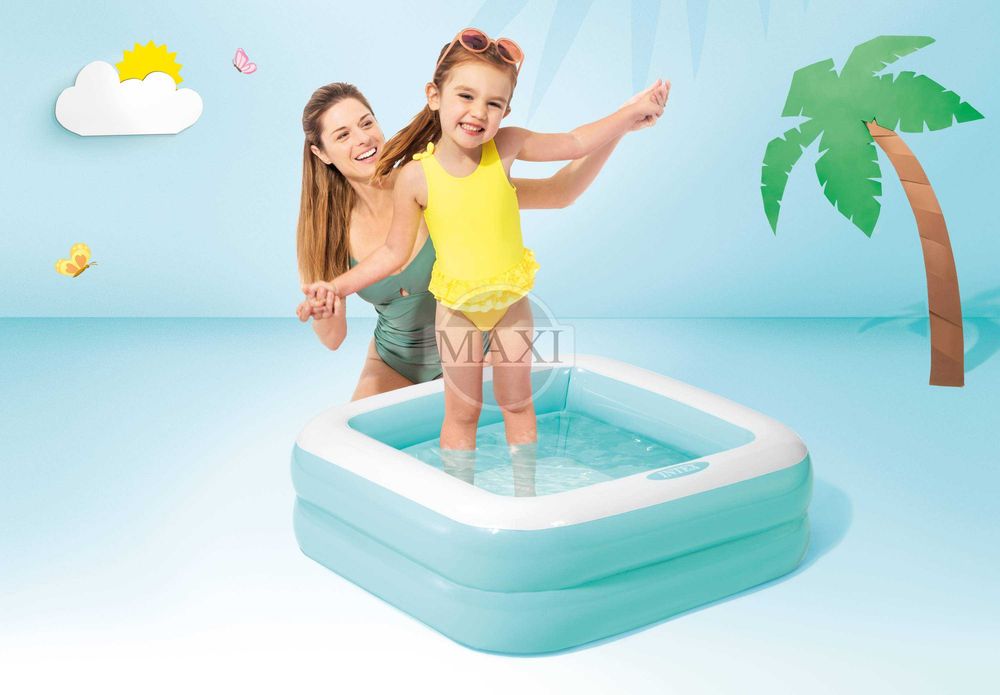 Dmuchany basenik basen dla dzieci - zielony - Intex 57100    86x86x25 cm
