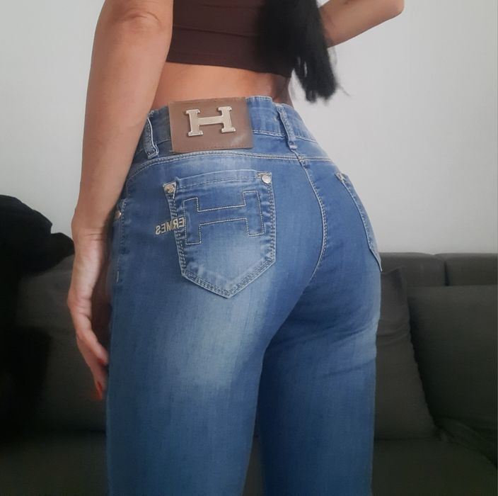 Spodnie jeansy hermes S/M