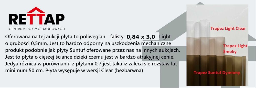 Poliwęglan Falisty Fala 0,84x3,0