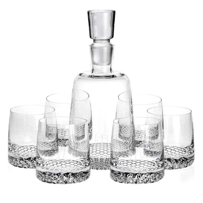 karafka KROSNO FJORD zestaw do whisky karafka 950ml + 6 szklanek 300ml