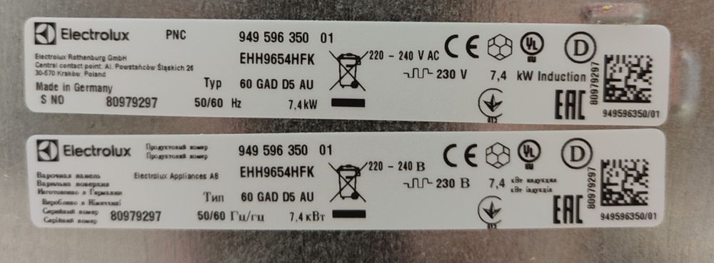 Індукційна поверхня Electrolux.