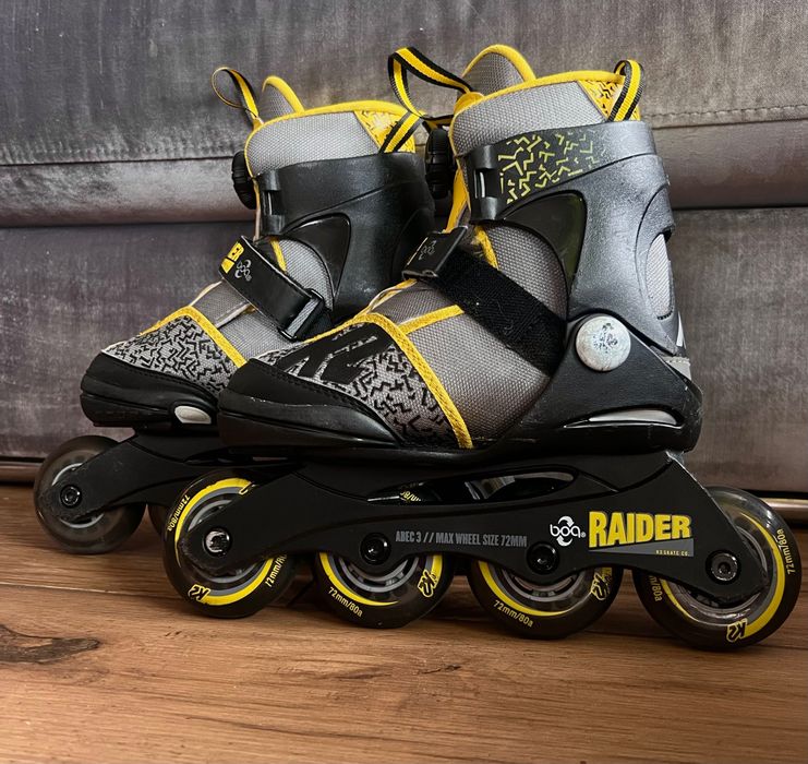 Rolki K2 Raider BOA dla najmłodszych S 29-34 Gray Yellow | Super stan | ProjektJunior.pl