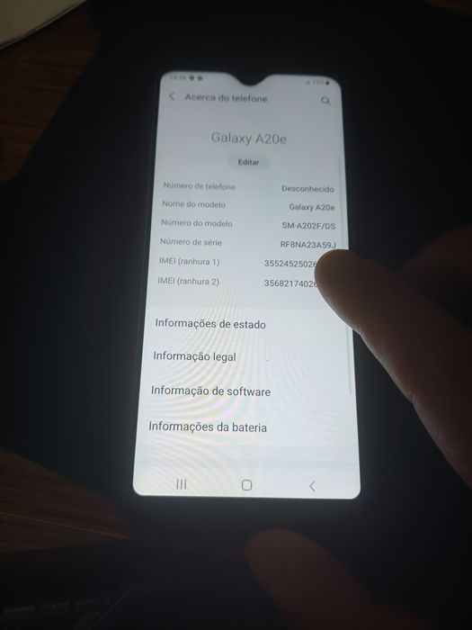 Samsung galaxy A20e