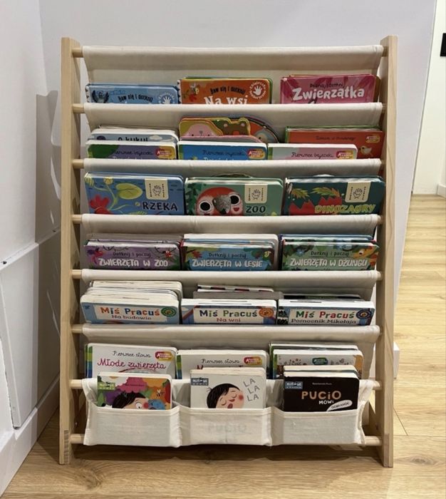 Regał dziecięcy na książki 6 półek organizer 79 cm