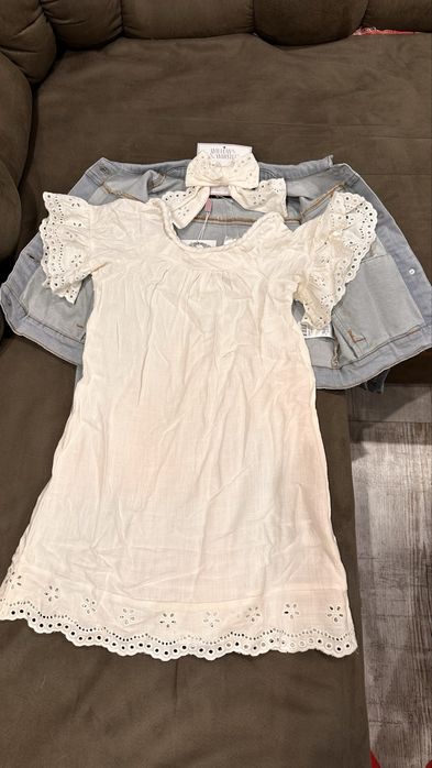 Набір джинсовка, сукня та заколка