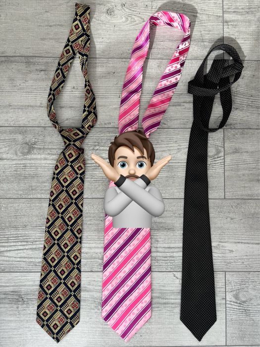 Краватка для костюма. Галстук. 6 штук.