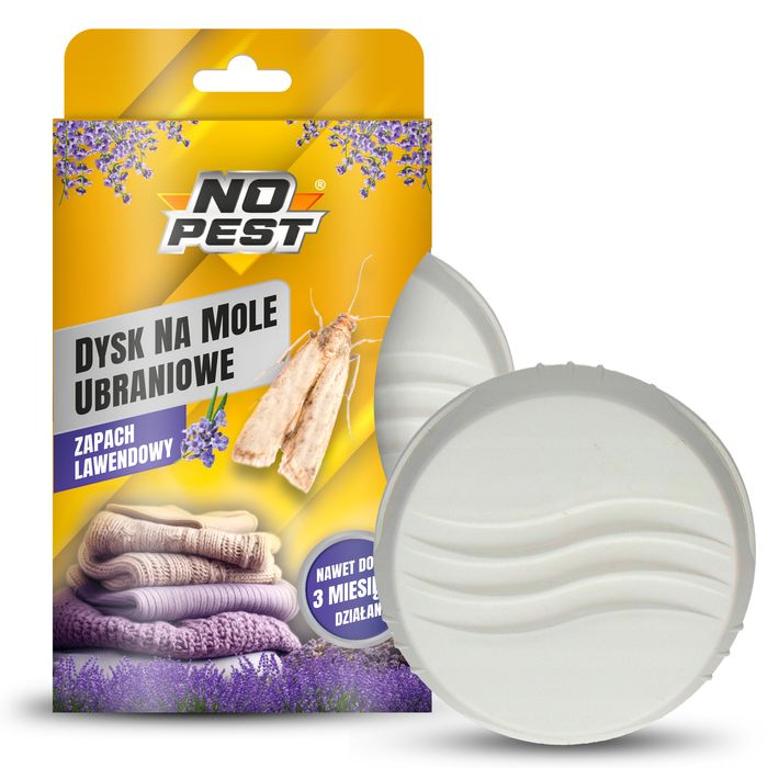 Lawendowy dysk na mole ubraniowe i odzieżowe No Pest® (5 szt)