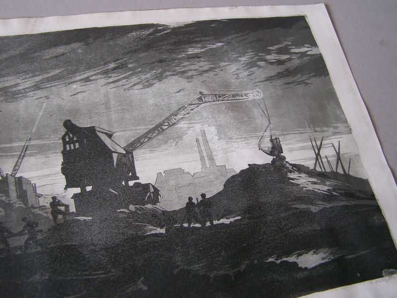 "ŚLĄSK" - akwaforta /akwatinta Edward Kuczyński , sygn.