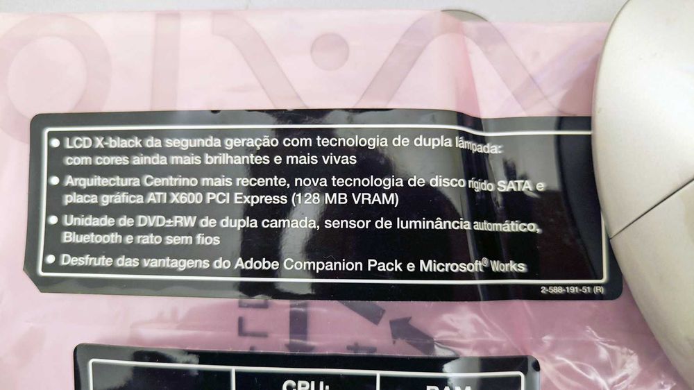 Porttátil Sony Vaio VGN- A397XP ecrã de 17 pulgadas