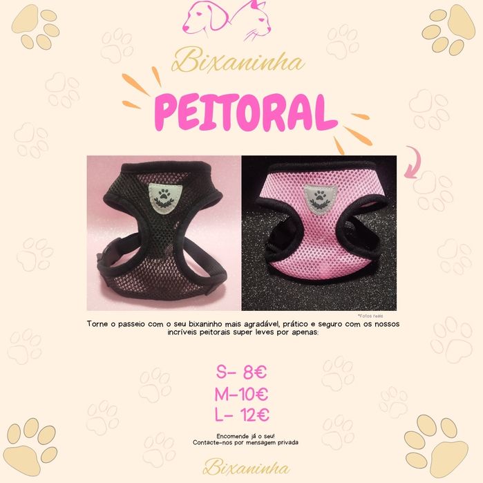 Peitoral & trela ( leve e confortável)