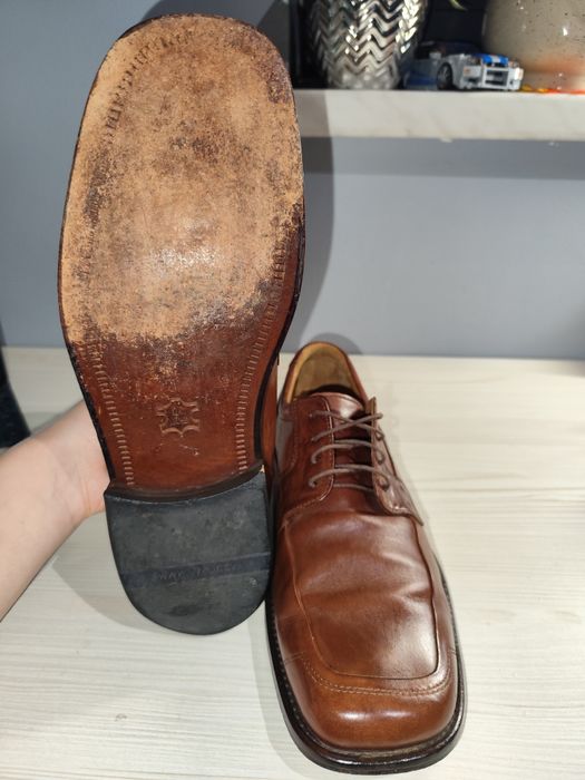 Eleganckie skórzane mokasyny męskie 40 1/2