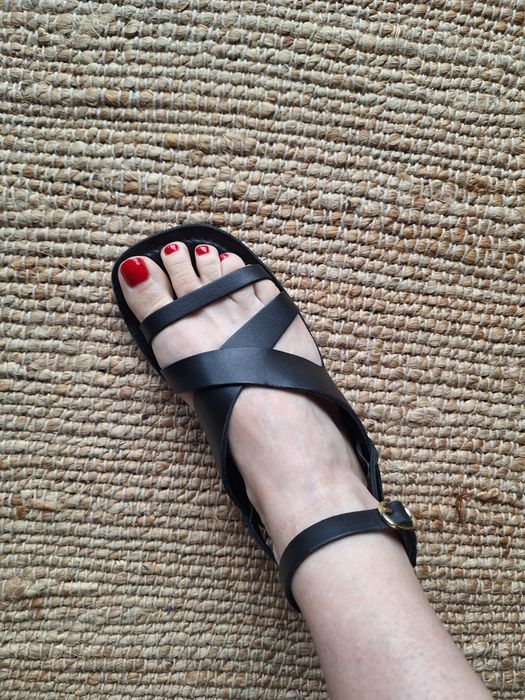 Zara skórzane sandały 36