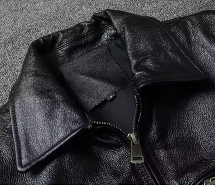 Męska kurtka skórzana ramoneska bikerka klasyczna skóra naturalna