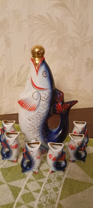 Набір посуду "Рибки" Полонського фарфорового заводу