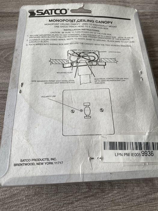Adapter do oświetlenia szynowego Satco Black