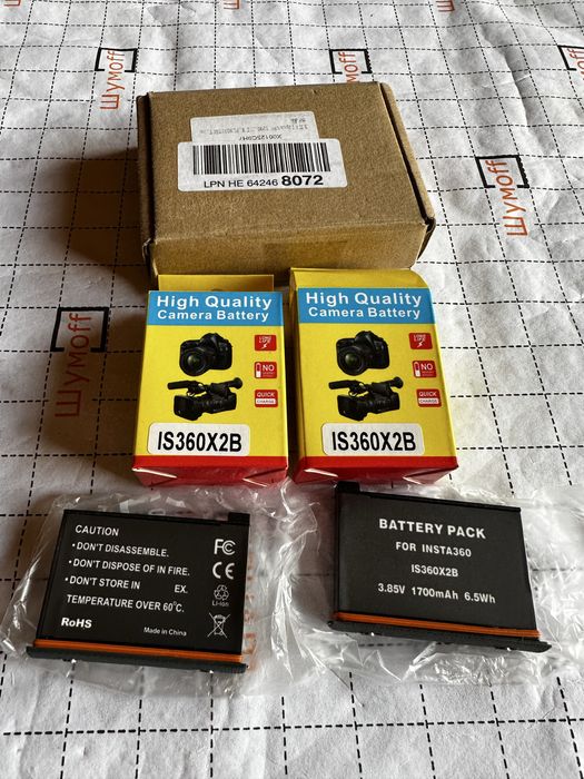 2 шт Аккумулятор Insta 360 One X2 1700mAh IS360X2B