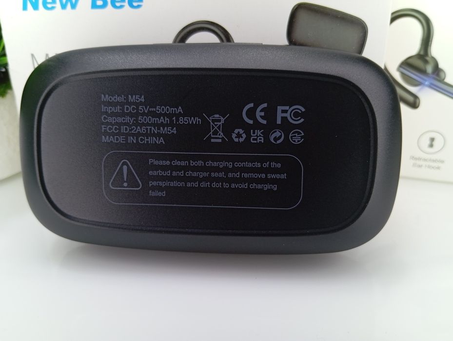 ‼️ Bluetooth гарнітура New Bee M54 з шумозаглушенням Зарядним кейсом‼️