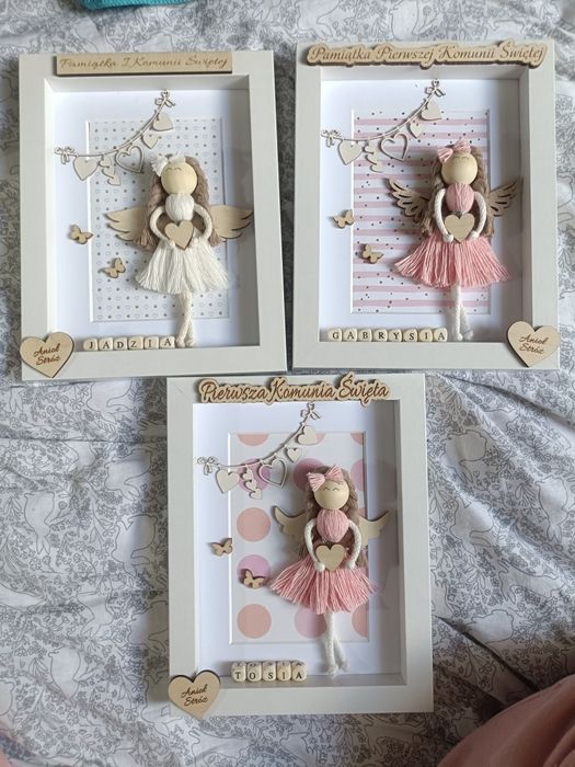 Ramka Anioł Stróż pamiątka podziękowanie prezent komunia chrzest