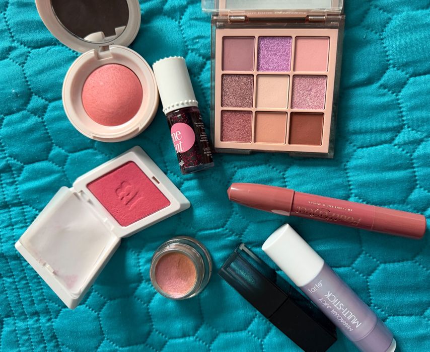Zestaw kosmetyków do makijażu Huda, Fenty, Rare, Mac, Tarte