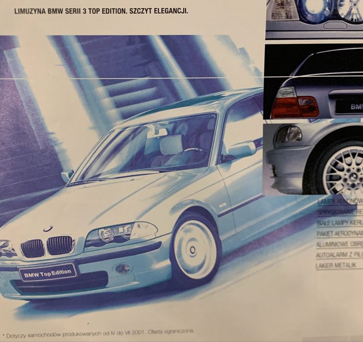 reklama plakat BMW e46 top edition tuning e36 drift seria 3 m3 mpower