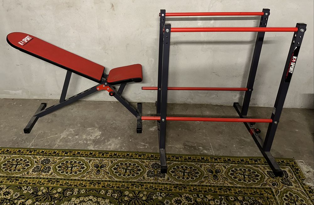 Siłownia obciążenia 143kg + sprzęt