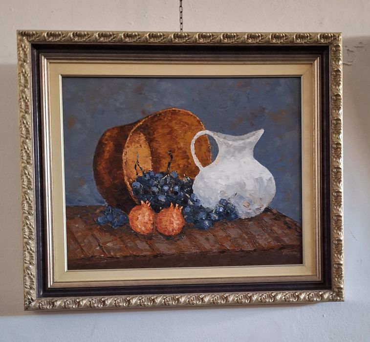 Quadro espatulado natureza-morta