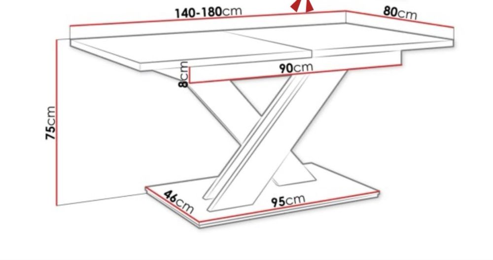 Mesa de Jantar Branca / Cinza