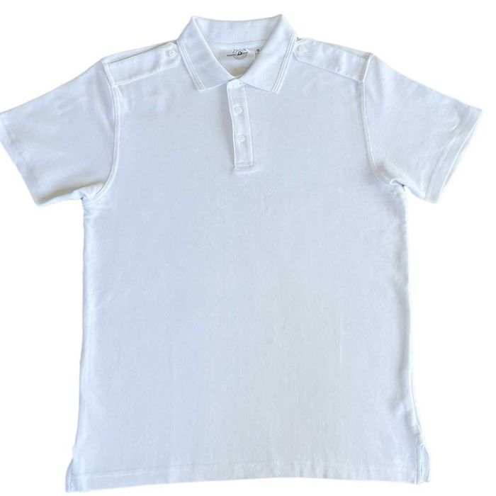 Koszulka mundurowa polo z pagonami biała bawełna 100% S NauticDecor