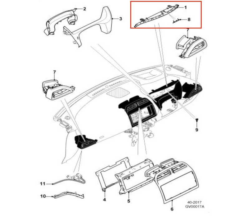 Панель Panel Cover для TFT/LCD спидометра Jaguar F-PACE T4A4394
