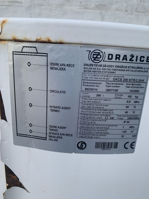 Запчасти до болера для обогрева воды drazice