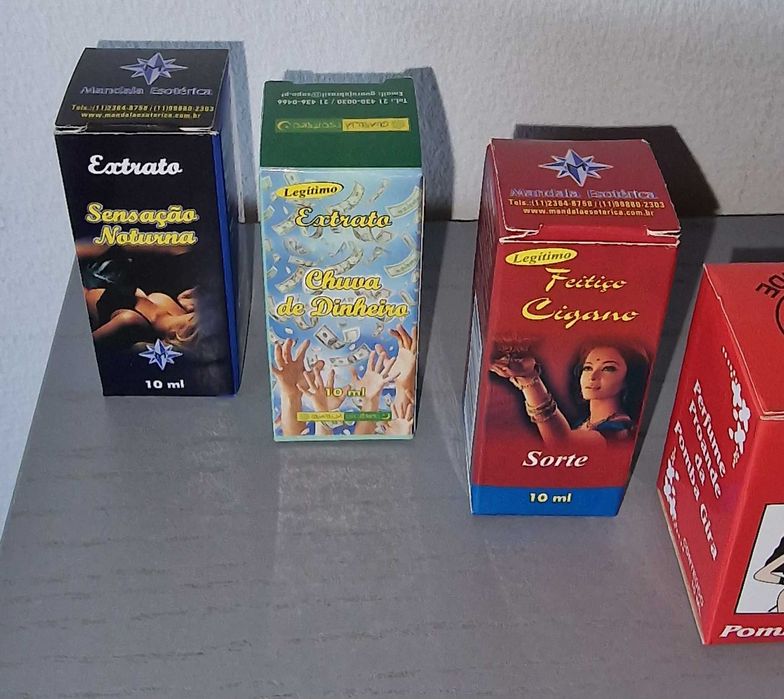Óleos, extratos e perfumes