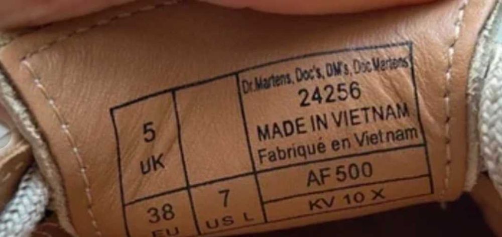 Dr. Martens 1461 Parchment Beige Virginia półbuty r. 38