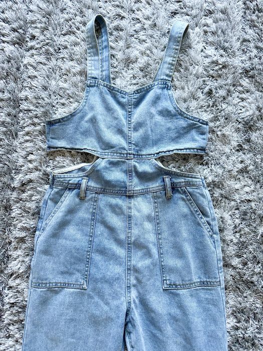 Reserved ogrodniczki z wycięciami ekstra jeans 152